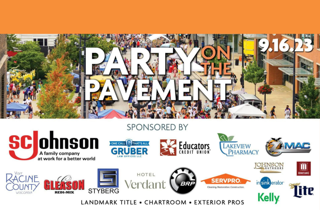 Party on the Pavement 2023 in Downtown Racine Racine Art Museum
